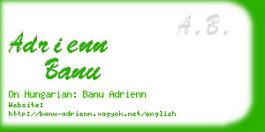 adrienn banu business card